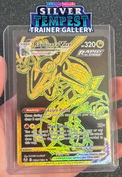 Pokemon TCG-Sword & Shield-Silver Tempest-Trainer Gallery-Rayquaza VMAX-TG29-LP - Image 1