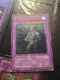 Yugioh Elemental Hero Aqua Neos POTD-EN031 Ultimate Rare 1st Edition - Image 3
