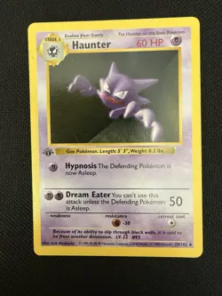 Pokemon Haunter 29/102 1st Edition Shadowless Base Set Card Unplayed Near Mint - Image 1