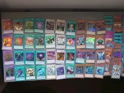 Yugioh 80 Card lot bundle includes rareU shiny stuff, exact as pictured YUG31 - Image 1