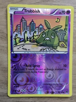 Pokemon Trubbish Card 56/122 XY Breakpoint Reverse Holo NM Condition - Image 1