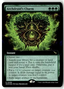 MTG Foil Archdruid's Charm (Extended Art) - MKM Lightly Played English - Image 1