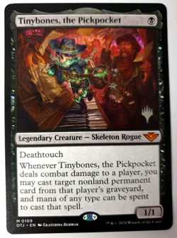 MTG Outlaws of Thunder Junction - Tinybones, the Pickpocket - Promo Mythic 0167 - Image 1