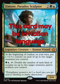 MTG ZIMONE, PARADOX SCULPTOR EXC - ZIMONE, SCULTRICE DEL PARADOSSO 126 - FDN - Image 1