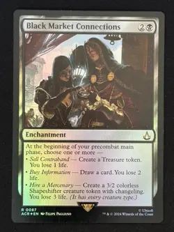 1x MTG Black Market Connections (Foil) - Assassin's Creed (ACR) #87 - Magic - Image 1