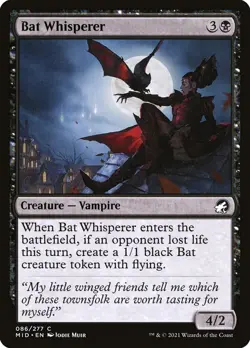 4x Bat Whisperer Foil MID NM-Ex+ x4 Mtg Magic the Gathering Changie - Image 1