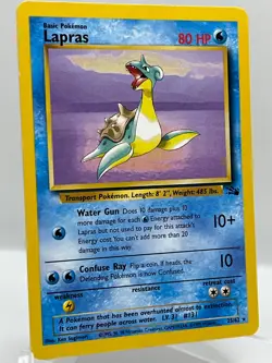 Lapras 25/62 Fossil Unlimited Non Holo Rare WotC 1999 Vintage Pokemon TCG Card - Image 2