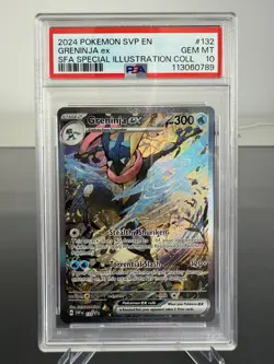 Pokemon TCG PSA 10 Gem MINT Greninja ex SVPen 132 Promo Card Shrouded Fable - Image 1