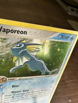 Pokemon VAPOREON 6/17 (Holo Rare) POP Series 3 - LP/Light Play - Image 2