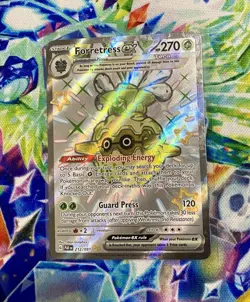 Pokemon TCG SV Paldean Fates PAF EN Forretress ex #212/091 - Image 1