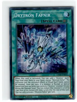 Yu-Gi-Oh! Drytron Fafnir Super Rare GEIM-EN031 Lightly Played 1st Edition - Image 1