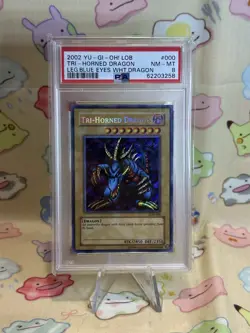 2002 Yu-Gi-Oh! - Tri-Horned Dragon - LOB-000 - PSA 8 NM - Image 1