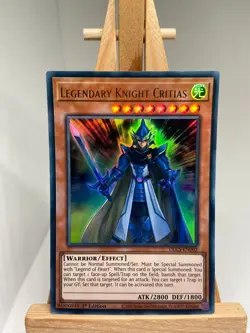 Legendary Knight Critias - Gold Ultra Rare 1st Edition DLCS-EN002 - NM - YuGiOh - Image 1