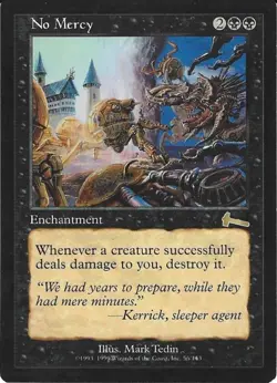 MTG: NO MERCY Urza's Legacy RARE; played, Excellent condition x1 - Image 1