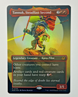 Tannuk, Steadfast Second (Borderless) FOIL 0296 Mythic EOE MTG PACK FRESH - Image 1