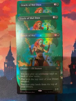 MTG Double Masters 2022 Oracle of Mul Daya Borderless Foil x 3 - Image 1