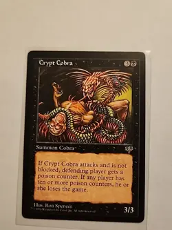 Crypt Cobra - Mirage - MTG Magic - Uncommon - Black Creature - Image 1