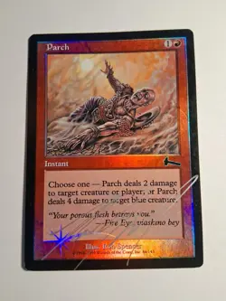 Parch Urza's Legacy FOIL MP clouding MTG Magic the Gathering Autographed - Image 1