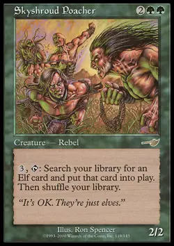MTG SKYSHROUD POACHER ITALIAN POOR/ROVINATA BRACCONIERI DI CIELSUDARIO - Image 1