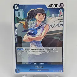 OP06-051 Tsuru English One Piece Card Game Rare B Blue - Image 1