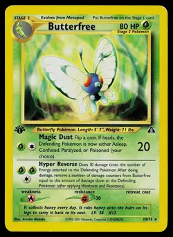 Pokemon Card - Butterfree Neo Discovery 1st Edition 19/75 Rare - Image 1