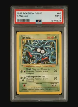 TANGELA - 66/102 POKEMON CARD 1999 BASE SET - FRESH SLAB - PSA 9 MINT - Image 2