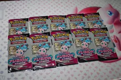 LOT OF 10 Pokemon TCG Sword and Shield Fusion Strike 3 Card Fun Packs SEALED - Image 1
