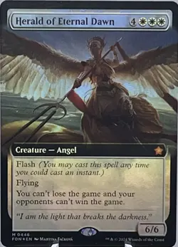 MTG Foundations - Herald of Eternal Dawn (Borderless) FOIL - M 0446 - NM - Image 1