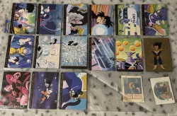 Lot of 15 Dragon Ball Z Cards 1996 Vintage And Tattoos - Image 1