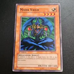 Yu-Gi-Oh TCG Maha Vailo SDJ-016 1st Edition Regular Common Card Played LP - Image 1