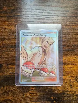 Pokemon TCG Professor Oak's Setup Cosmic Eclipse Holo Card 233/236 - Image 1