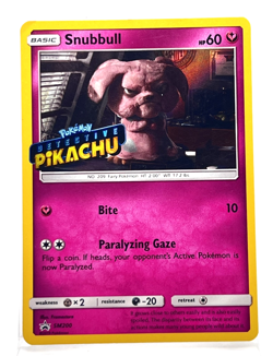 Snubbull SM200 Pokemon Card Detective Pikachu Stamped 2019 LP - Image 1
