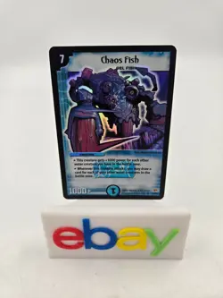 2004 Duel Masters Trading Card Chaos Fish DM03 Super Rare S2/S5 Holo Foil - Image 1