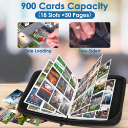 900 Pockets Card Binder, Trading Card 9 Pocket Durable Card Holder Album, Baseba - Image 4
