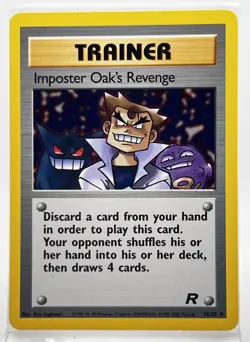 Imposter Oak's Revenge 76/82 Pokemon Card Team Rocket 2000 LP - Image 1