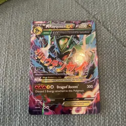 Pokemon Mega M Rayquaza EX Roaring Skies Ultra Rare Card 61/108 Holo Full Art - Image 1