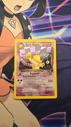 Pokemon Dark Hypno TCG Holo Rare Card 9/82 Team Rocket Vintage WOTC - Image 1