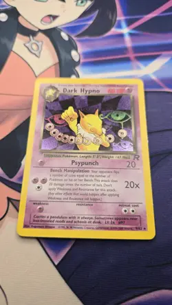 Pokemon Dark Hypno TCG Holo Rare Card 9/82 Team Rocket Vintage WOTC - Image 2
