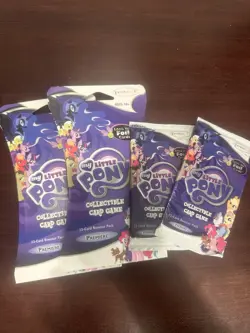 4 My Little Pony Premiere 12 card Booster Packs Sealed CCG 2013 New Sealed - Image 1