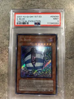 YUGIOH TAEV-EN088 IL BLUD SECRET RARE HOLO FOIL CARD PSA 9 MINT #43589449 - Image 1