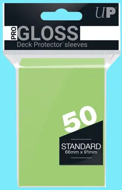 50 ULTRA PRO GLOSS LIME GREEN STANDARD SIZE DECK PROTECTOR Card Sleeves mtg ccg - Image 1