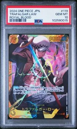 One Piece Card CCG Trafalgar Law SEC OP10-119 Royal Blood PSA 10 JPN - Image 1