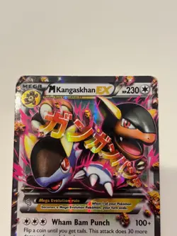 M Kangaskhan EX 79/106 Flashfire Holo Pokemon Card Mega XY V Heavily Damaged - Image 5