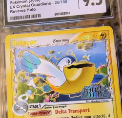 Pelipper EX Crystal Guardians Rev Holo Pokemon Card CGC 9.5 MINT+ #26/100 (2006) - Image 2