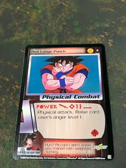 Red Lunge Punch - Dragon Ball Z DBZ CCG Score Card Nice! - Image 1