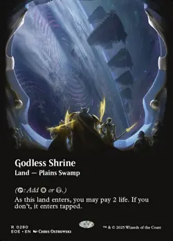 Godless Shrine- Edge of Eternities Borderless Foil MTG-NM - Image 1