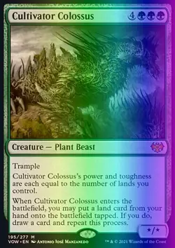 MTG Cultivator Colossus (195/596) Innistrad Crimson Vow NM FOIL - Image 1