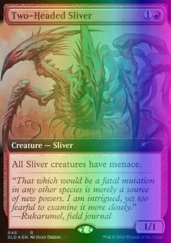 MTG Two-Headed Sliver (646/1320) Secret Lair Drop Series NM FOIL - Image 1