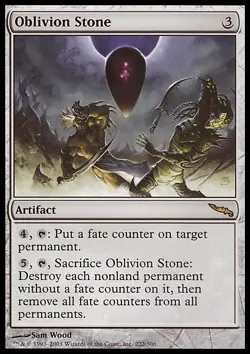 MTG Magic the Gathering Oblivion Stone (222/306) Mirrodin MP - Image 1