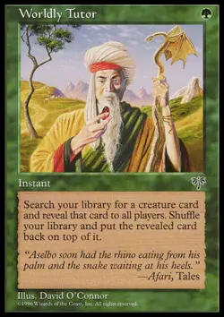 MTG Magic the Gathering Worldly Tutor (255/351) Mirage NM - Image 1